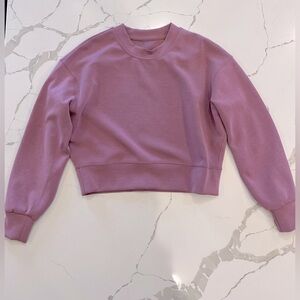 lululemon Softstreme Perfectly Oversized Cropped Crew Velvet Dust size 0